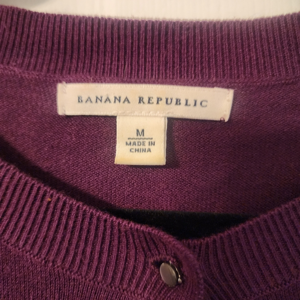 Banana Republic Purple Cardigan Sweater - Picture 4 of 7